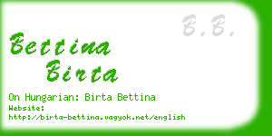 bettina birta business card